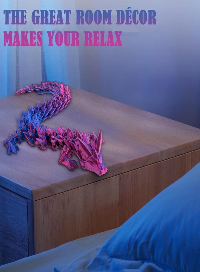 NUDFSY Aqua Dragon Eggs, 3D Printed Toys, Dragon & Egg Set, Purple Gradient, Articulated, Miniature, 6+ - Image 5